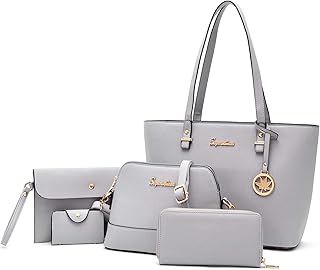 Handbag for Women Wallet Tote Bag Shoulder Bags Top Handle Satchel 5pcs Purse Set