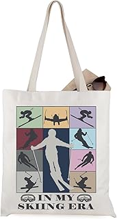 Skier Gift Skiing Sports Bag Casual Tote Bag for Skiing Lover Female Skier