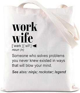 Work Wife Definition Tote Bag Work Bestie Shoulder Bag Partner Gift Colleague Retired Leaving Gift For Female Coworker