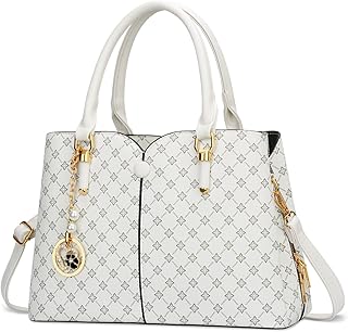 Triple Compartments Women Purses and Handbags Trendy Satchel Top Handle Shoulder Bag for Ladies