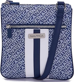 Womens Lakeside Signature Jaquard North South Crossbody Bag