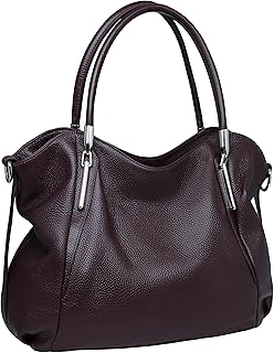 HESHE Leather Purses for Women Designer Handbags Hobo Crossbody Shoulder Bag Satchel Handbag Work Tote Bags