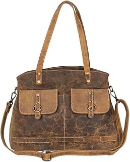 Lady'S First Love Leather Handbag for Ladies Upcycled Leather S-2166, Multicolor, One Size