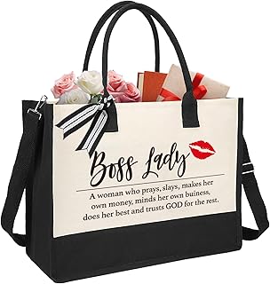 Thank You Gifts for Women Canvas Tote Bag, Gifts for Coworker Boss Lady Manager Gifts