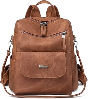 WYFJNX PU Leather Backpack Purse for Women Fashion Multipurpose Design Handbag Ladies Shoulder Bags Travel Backpack