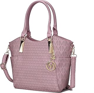 MKF Collection Signature Tote Bag for Women, Vegan Leather Handbag, Crossbody Top-Handle Ladies Shoulder Bag Purse