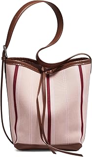 Canvas Women Crossbody Handbag Shoulder Bag Purse Practical Fashion Bucket Bags for Ladies with Cosmetic Bag