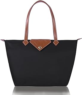 Women Tote Bag,Stylish Waterproof Nylon Ladies Shoulder Bag, Folding Beach Travel Bag for Work,Shopping, Large