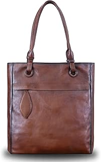 Genuine Leather Handbag Purses for Women Top Handle Bag Lady Work Tote Bags Retro Satchel