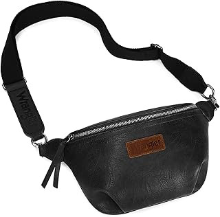 Vintage Sling Bag for Women Men Chest Bum Bag Ladies Crossbody Purse, Black, One Size