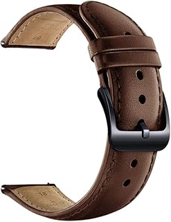 Watch Band,Vintage Leather Watch Strap 10 Colors 16mm 18mm 20mm 22mm Watch Band,Quick Release Leather Watch Band,Classic Genuine Leather Wristband for Men Women Replacement,Choose Size Color