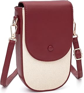 Faux Leather Crossbody Purse for Women Girl,Shoulder Handbag Small Leather Wallet Bag Compatible for iPhone Samsung
