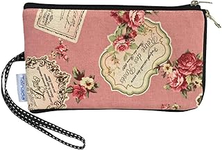 Tainada Women Phone Wristlet Clutch Pouch, Dual Layers Zipper Purse Shockproof Bag for iPhone 11, 11 Pro Max, Xs Max, XR, Samsung Note 10+, S10, Google Pixel 4 XL & More! (Floral Pattern Pink)