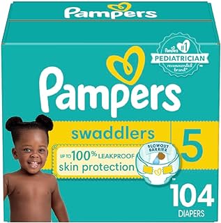 Diapers Size 5, 104 Count - Swaddlers Disposable Baby Diapers, Enormous Pack