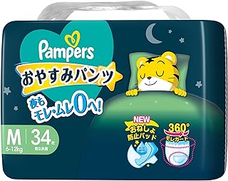 [Pants M size] Pampers Diapers Nighttime Nightwear Pants (13.2-26.5 lbs (6-12 kg), 34 pieces