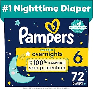Diapers Size 6, 72 Count - Swaddlers Overnights Disposable Baby Diapers, Enormous Pack (Packaging May Vary)