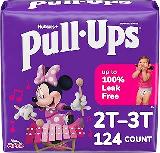 Girls' Potty Training Pants Training Underwear Size 4, 2T-3T, 124 Ct, One Month Supply