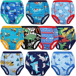 Potty Training Underwear 10 Packs Absorbent Toddler Training Pants for Boys and Girls Cotton 2T-7T, Blue(pack of 10), 7 Years