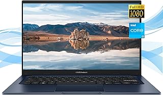 Laptop Computer, 14" FHD Display laptops, Intel Core i3-1215U, 16GB RAM, 1TB SSD, Webcam, Bluetooth, Wi-Fi, Windows 11 Pro, RK Data Cable, for College and School, Light-Weight, Quiet Blue