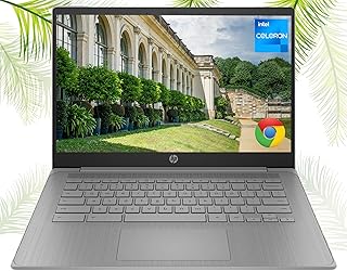Chromebook Laptop Computer, 14” HD Display Chromebook Laptops, Intel Celeron CPU, 4GB RAM|192GB(64GB eMMC+128GB Card), Wi-Fi, Portable, Chrome OS, for School College Student & Business, RK Cable