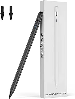 Stylus Pen for iPad 2024-2018, Pen for iPad Apple Pencil 9th&10th Generation, Compatible with iPad 10/9/8/7/6, iPad Pro 12.9"/11"/13" (M4), iPad Mini 6/5, iPad Air 5/4/3/11"-13" (M2) - Black