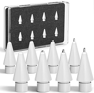 8 Pack Replacement Tips for Apple Pencil 1st and 2nd Generation, Accessories Compatible with iPad Pro Pencil Nibs