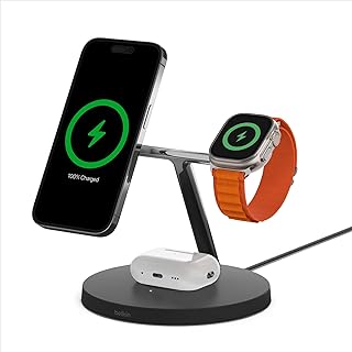 3 in 1 Wireless Charging Stand with MagSafe BLACK