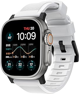 Rugged Band Waterproof Strap(FKM) for Apple Watch 49mm/45mm/44mm/42mm,Apple Watch Ultra, Series9, 8, 7, 6, SE, and all previous versions of Apple Watch