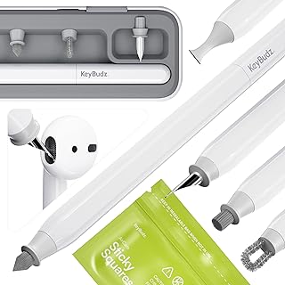 Air Care 2.0 AirPods Cleaning Kit - Patented Multi-Tool Cleaner with Interchangeable Brush Tips for AirPods, iPhone and Apple Devices with Sticky Squares Putty, Hard Case and Travel Pouch