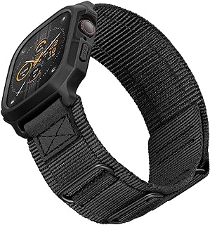 Compatible with Apple Watch Band 42mm 44mm 45mm 49mm 38mm 40mm 41mm, Rugged Replacement Velcro Strap With Three Buckle Loop Design Tough Nylon Band For iWatch Ultra Series 8/7/6/5/4/3/2/1/SE