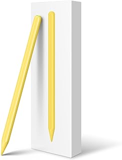 Stylus Pencil with Magnetic Wireless Charging, 2X Fast Charge for Apple Ipad, Compatible with iPad Pro 11 in 1/2/3/4, iPad Pro 12.9 in 3/4/5/6, iPad Air 4/5, iPad Mini 6-Yellow