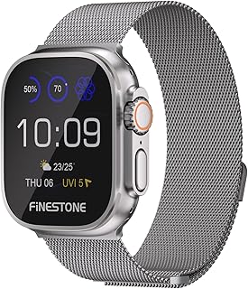 Milanese Mesh Band for Apple Watch Ultra 2 Titanium Mesh Loop Magnetic Clasp iWatch Band for Apple Watch Ultra 2 & Ultra 1 Titanium 49mm