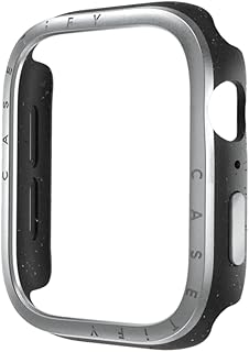 Impact Watch Case [Brushed Aluminium Bezel] Compatible with Apple Watch Series 4-6, SE - 44mm - Silver