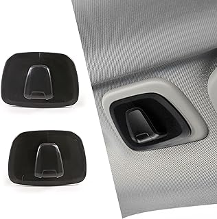 Crynod 2 PCS Car Roof Hook, Multi-Functional Interior Hooks for Clothing Bag Grocery Bag Hanging Storage, Lock Design Rotary Installation, Compatible with Volvo XC60 XC40 XC90 V90 S90 (Black)