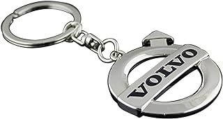 GDDCC Car Logo Key Chain Rings for Man and Women Chrome Plated Key Rings (fit Volvo)