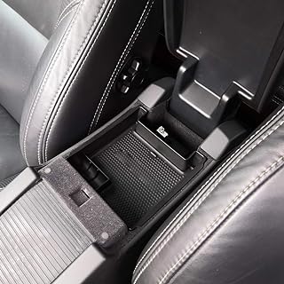 Black Armrest Storage Box Center Console Organizers Phone Tray with Mat and Logo Fit for Volvo S60 S60L V60 XC60 2009-2017