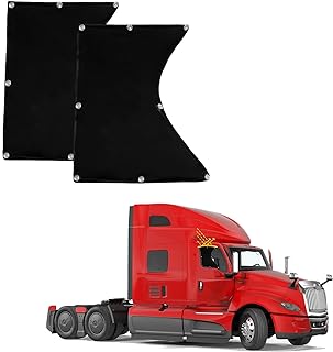 PSLER Side Window Sunshade while driving for Semi-Truck - Fit for Freightliner Volvo VNL International Trucks Adjustable shape UV Block Sunshade
