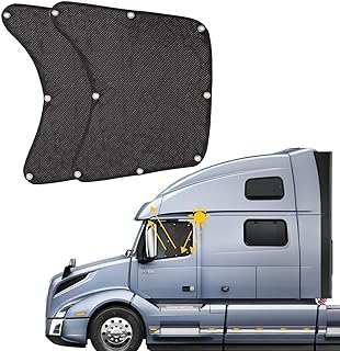 Side Window Sun Shade for Semi-Truck - Custom Fit for Freightliner Volvo VNL International Trucks - RV Semi Truck Accessories, Interior UV Protection, Easy Install - Keep Your Rig Cool & Comfortable