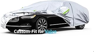 Custom-Fit for Volvo Car Cover, 7 Layers Car Cover Waterproof All Weather for Automobiles, Outdoor Full Cover Rain Sun UV Protection with Zipper (for Volvo C70)