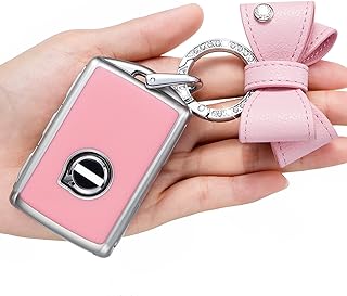 for Volvo Key Fob Cover，Volvo XC40 XC60 S90 XC90 V90 2017 2018 T5 T6 2015 2016 T8 (Pink)