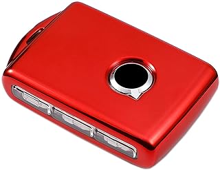 Key Fob Cover for Volvo Full Protection Soft TPU Smart Key Case Holder Fits for 2017 2018 2019 2020 2021 Volvo XC40 XC60 XC90 S90 V90 Keyless Entry Remote (Red)