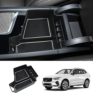 Gah Center Console Armrest Storage Box for Volvo XC60 2023 2018-2022 Insert Organizer Phone Tray XC60 Accessories, XC90 2015-2020 Container V90 S90