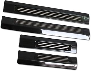 Rqing for Volvo XC90 2016 2017 2018 2019 2020 2021 Outside Door Sill Plate Cover Trims (Black)