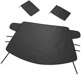 Autotech Park Custom-fit Snow Cover Compatible with 2018-2021 Volvo XC60, Windshield Cover Comes with Rear Mirror Cover