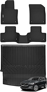 All Weather Floor Mats for 2018-2024 2025 Volvo XC60 (Only T5/T6 Models and Not Hybrid)- for Volvo XC60 Floor Mats Cargo Mat Liner Trunk Liner Waterproof Interior Accessories
