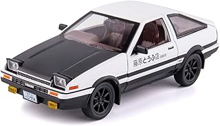 BDTCTK 1/20 Toyota AE86 Initial D Model Car, Zinc Alloy Pull Back Toy Car with Sound and Light for Kids Boy Girl Gift (Black)