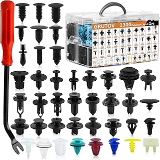 1301PCS Automotive Push Pins Car Retainer Clips Door Panel Trim Rivets Assortment with Fastener Remover 41 Sizes Car Bumper Fender Clips Kit for Honda Ford Toyota GM Chrysler BMW Benz Nissan Subaru