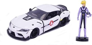 Robotech 1:24 2020 Toyota Supra Die-cast Car & 2.75" Roy Focker Figure, Toys for Kids and Adults