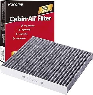 Puroma 1 Pack Cabin Air Filter with Activated Carbon, Replacement for CP157, CF12157, Select Lexus, Mazda, Subaru and Toyota Avalon, Camry, Corolla, Highlander, Prius, RAV4, Sienna, Venza