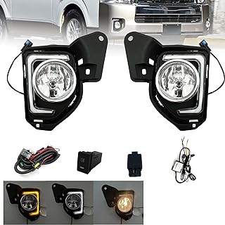 LED Fog Light Fit for Toyota Hiace 2014 2015 2016 2017 2018 Upgrade to DRL&Turn Signal with Halogen Lamps Kit